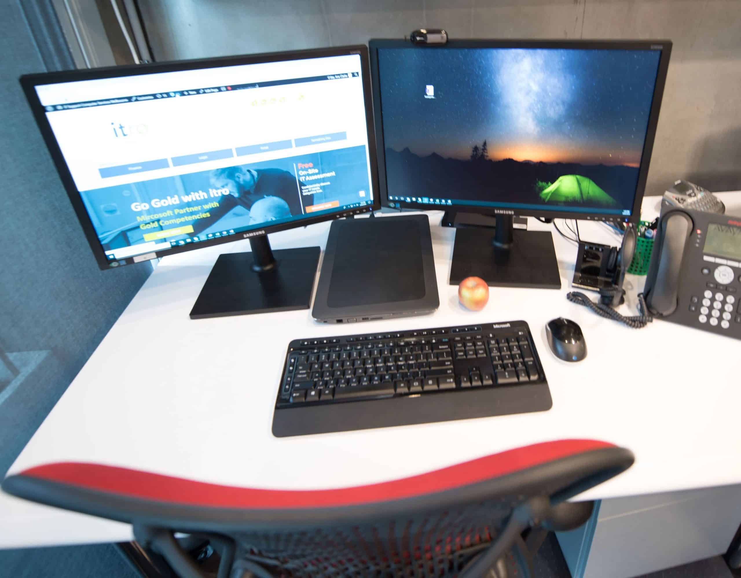 Multiple monitors make work easier